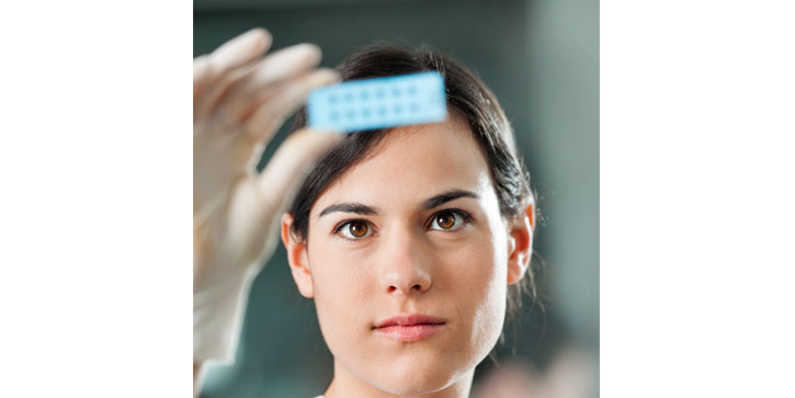 Blood test tubes. Blood samples in a rack.